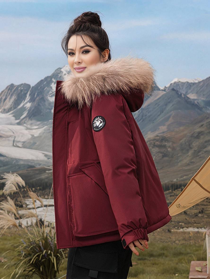 Levoire | Parka Avec Capuche Fermeture Éclair Poches Manches Longues Femmes Élégant Décontracté Ample Casual Manteau D'Hiver