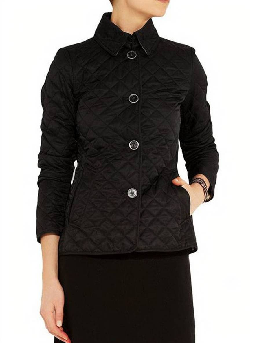 Levoire | Manteau Court Uni Avec Poches À Boutons Revers Manches Longues Femme Veste Décontractée Élégante