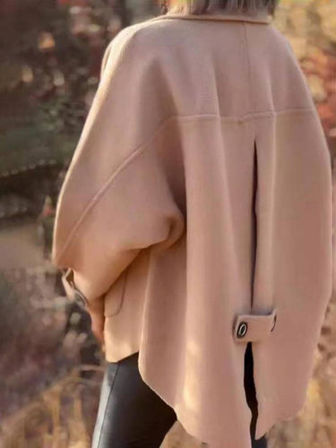 Levoire | Manteau En Fourrure Fermeture À Bouton Poches Col À Revers Manches Longues Femme Élégant Décontracté Veste Oversize