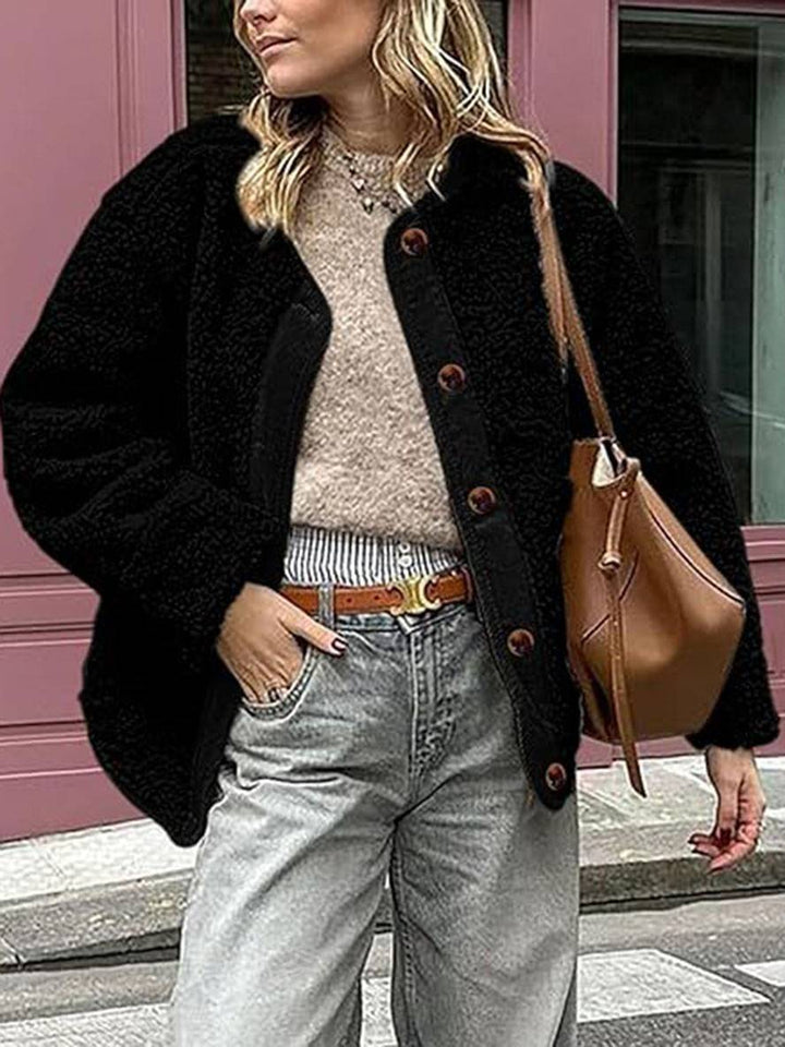 Levoire | Manteau En Velours Côtelé Avec Boutons Poches Col Rond Manches Longues Femmes Mode Décontractée Élégante Veste De Loisir