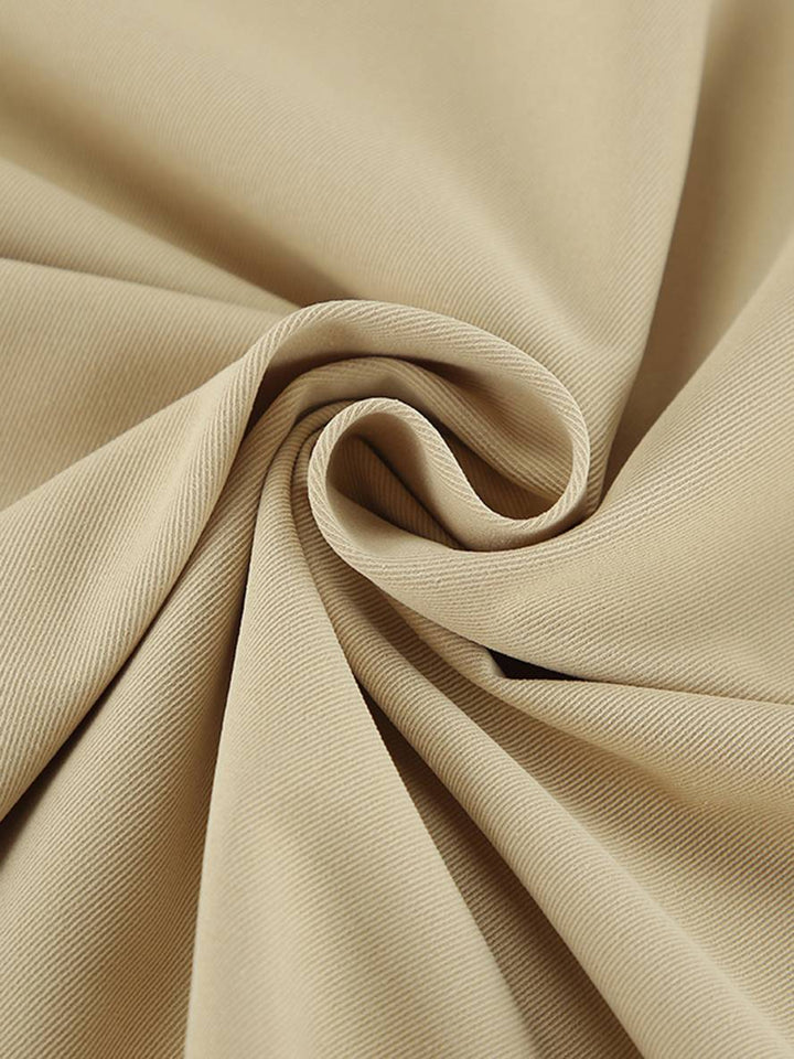 Levoire | Trench-Coat Court Unicolore À Fermeture À Bouton Col Revers Manches Longues Femme Élégant Veste De Loisirs