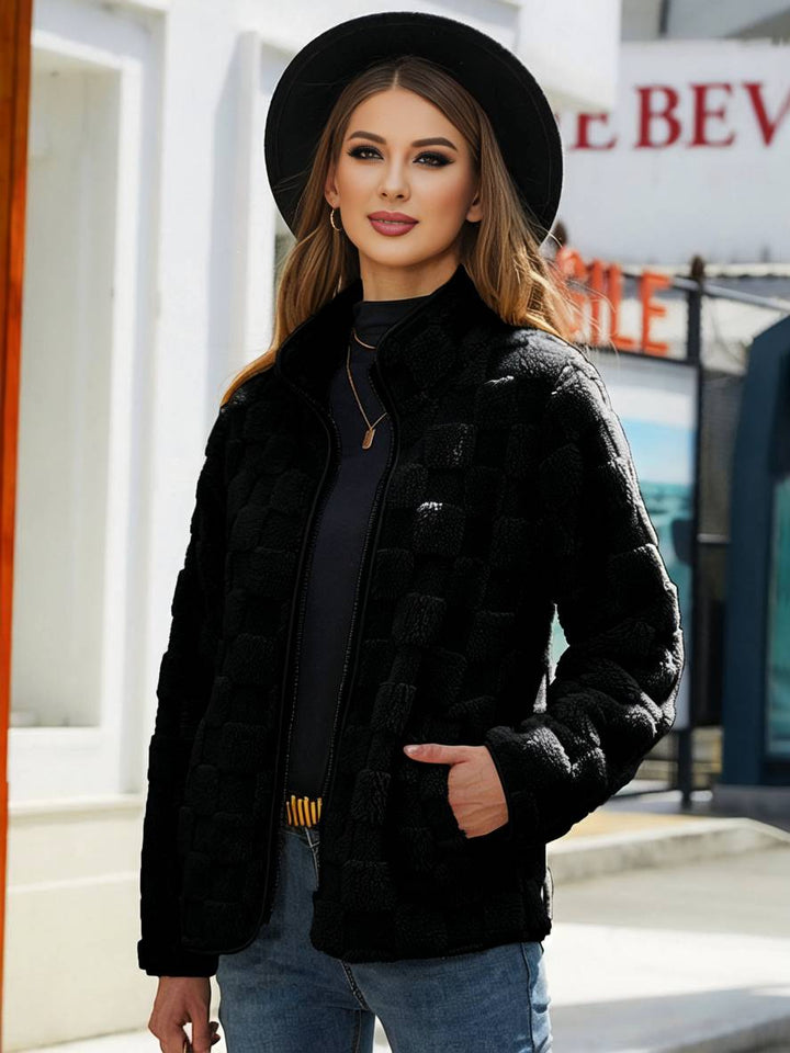 Levoire | Doudoune Avec Col Montant, Manches Longues, Poches Pour Femmes, Mode D'Hiver Décontractée, Veste Noir