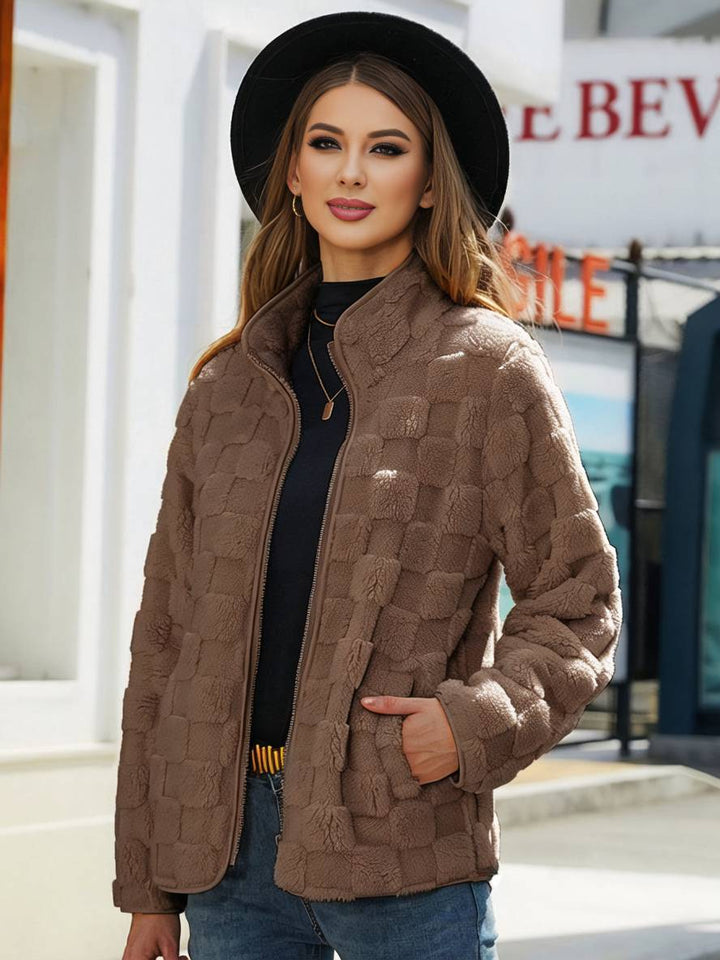 Levoire | Doudoune Avec Col Montant, Manches Longues, Poches Pour Femmes, Mode D'Hiver Décontractée, Veste Khaki