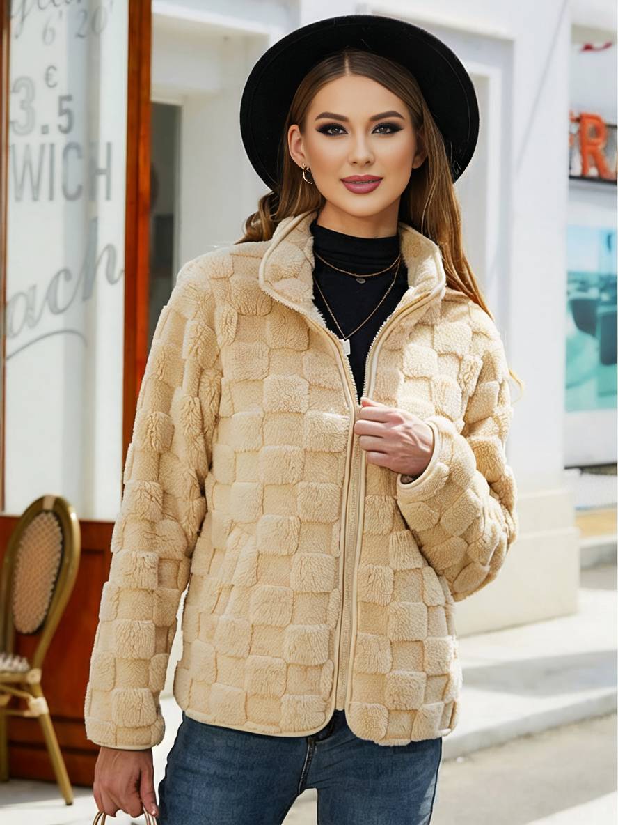 Levoire | Doudoune Avec Col Montant, Manches Longues, Poches Pour Femmes, Mode D'Hiver Décontractée, Veste