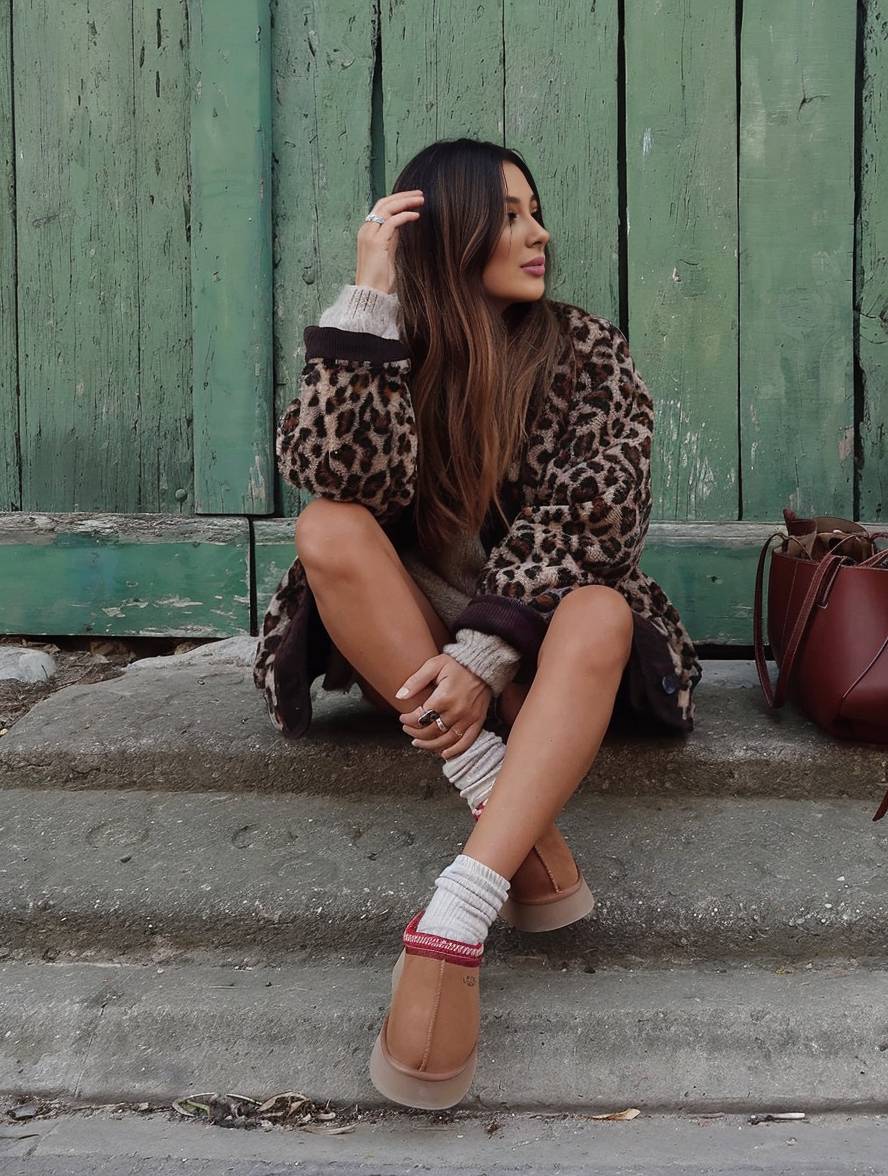 Levoire | Imprimé Léopard Manteau En Fleece Boutons Poches Col Rond Manches Longues Femmes Élégant Décontracté Ample Manteau D'Hiver