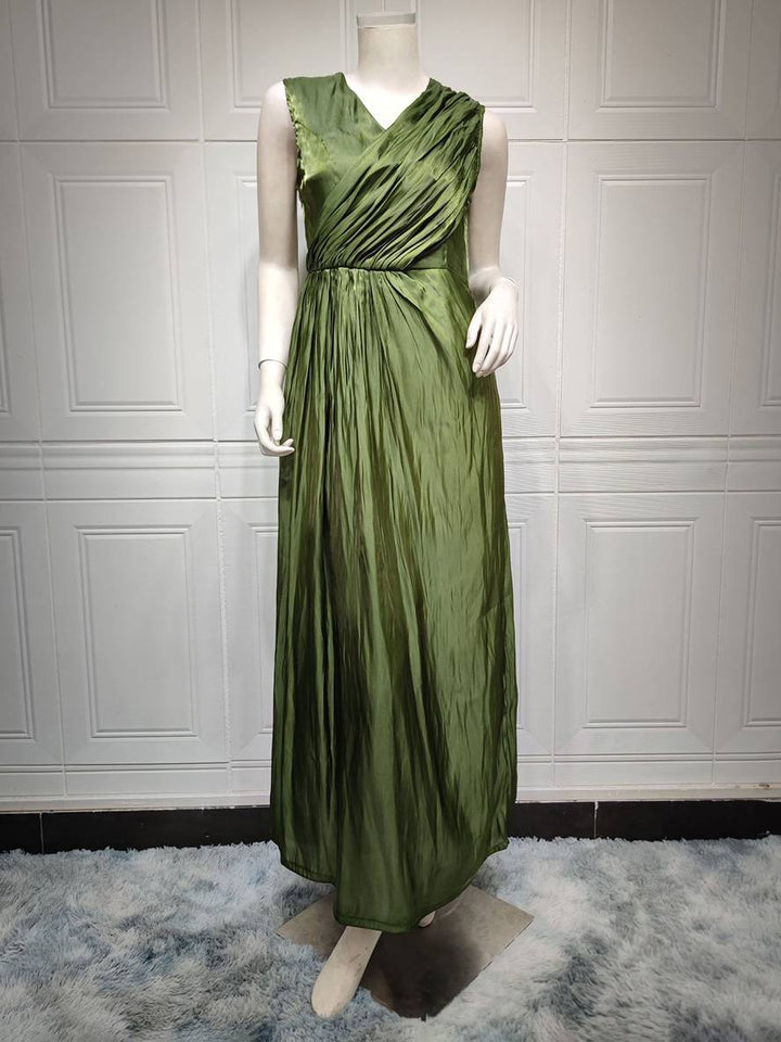 Levoire | Ensemble Robe En Satin Avec Nœud Bright Wire Manches Longues Femmes Élégant Décontracté Mode