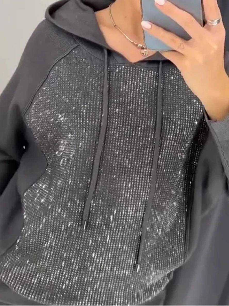 Levoire | Costumes Sets Avec Sweatshirt À Capuche Poches Manches Longues Femmes Sport Simple Décontracté Deux Pièces