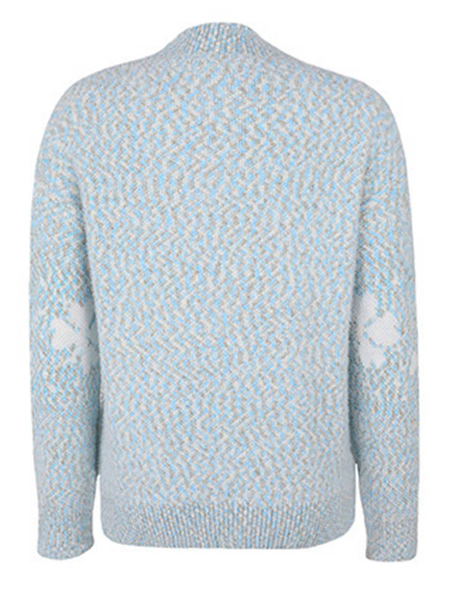 Levoire | Noël Pull Imprimé Motif Neige Col Montant Long Manches Femmes Élégant Décontracté Casual