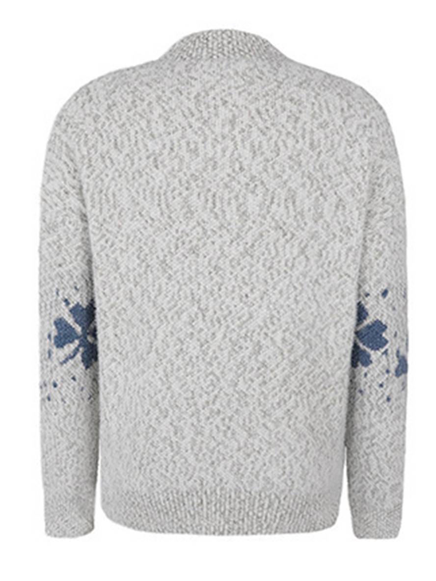 Levoire | Noël Pull Imprimé Motif Neige Col Montant Long Manches Femmes Élégant Décontracté Casual
