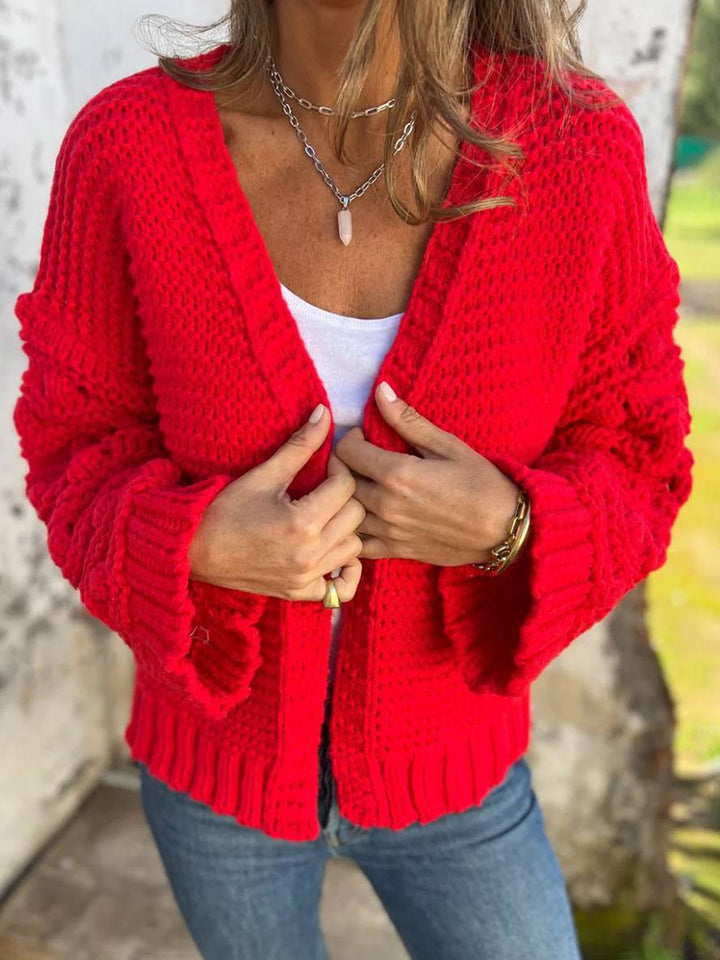 Levoire | Gilet À Mailles Larges Manches Longues Pour Femmes Élégant Décontracté Ample Oversized