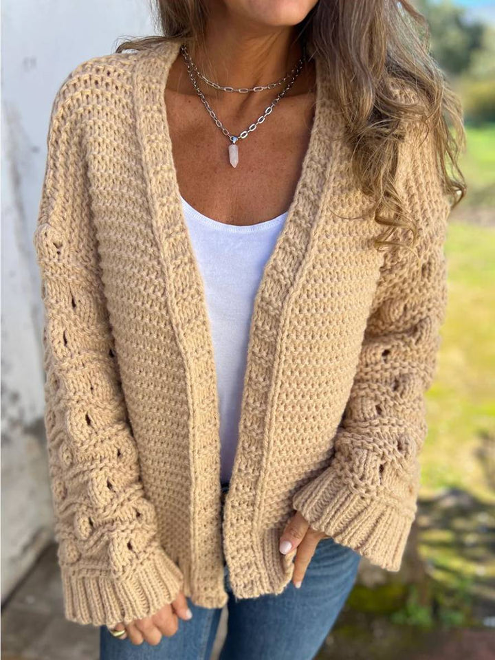 Levoire | Gilet À Mailles Larges Manches Longues Pour Femmes Élégant Décontracté Ample Oversized