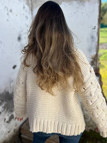 Levoire | Gilet À Mailles Larges Manches Longues Pour Femmes Élégant Décontracté Ample Oversized