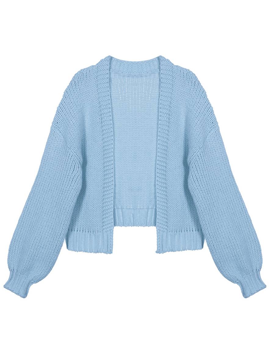 Levoire | Cardigan En Tricot Épais Uni Avec Des Épaules Tombantes Manches Longues Femme Élégant Décontracté Ample Oversized Blouson