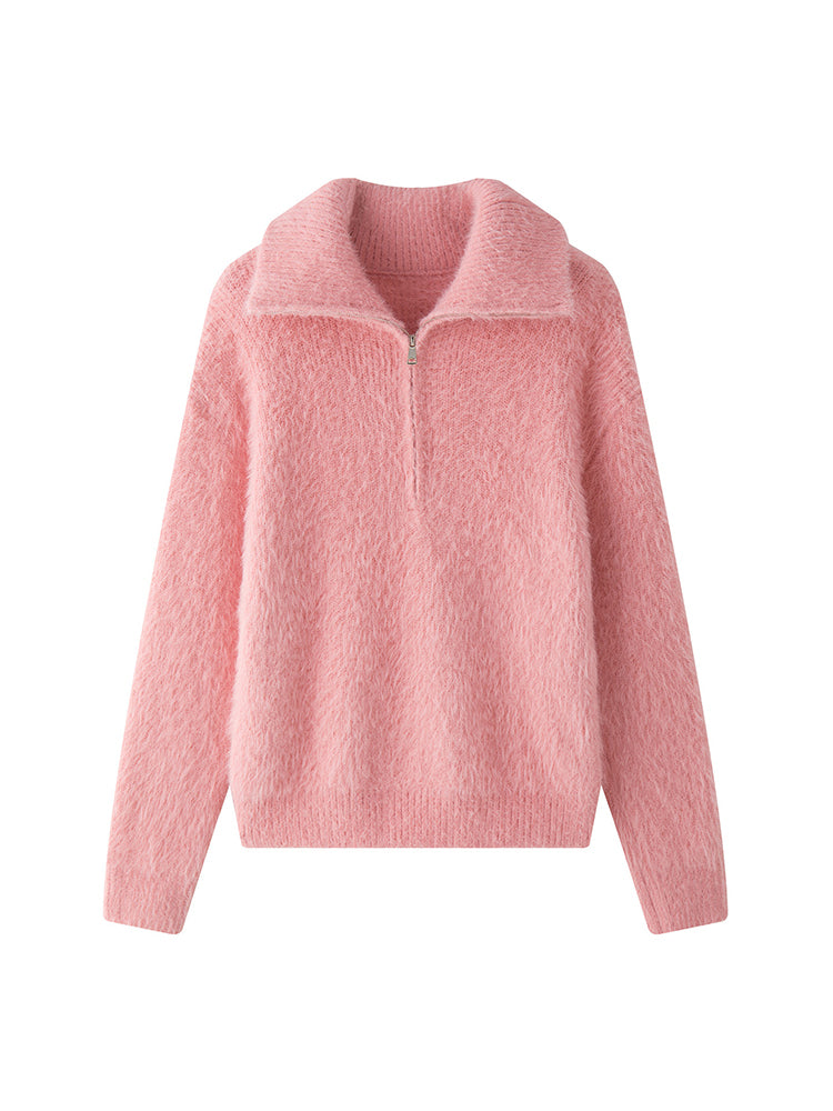 Levoire | Pull En Peluche Avec Fermeture Éclair