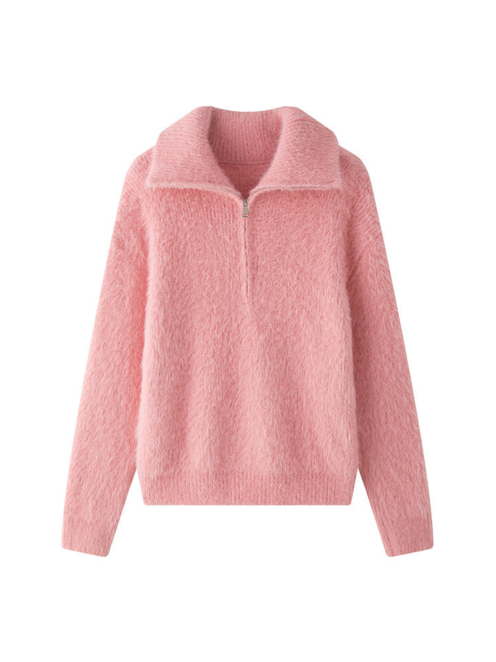 Levoire | Pull En Peluche Avec Fermeture Éclair