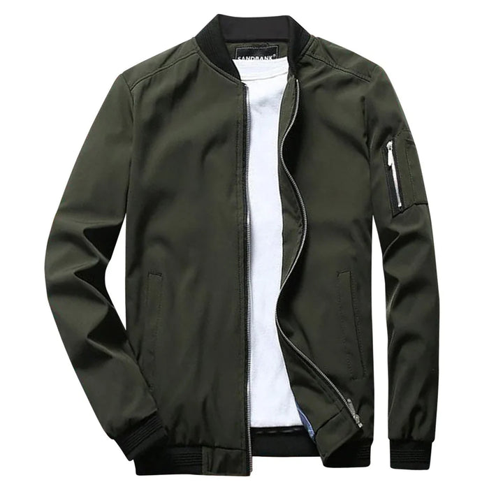 Levoire | Slim Fit Veste D'Été Avec Fermeture Éclair Vert