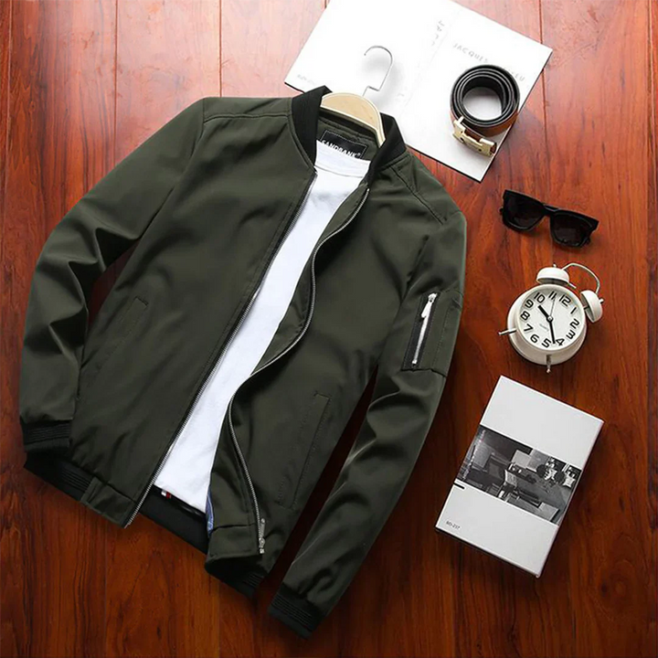 Levoire | Slim Fit Veste D'Été Avec Fermeture Éclair