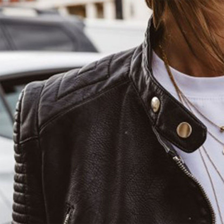 Levoire | Veste En Cuir Biker Femme