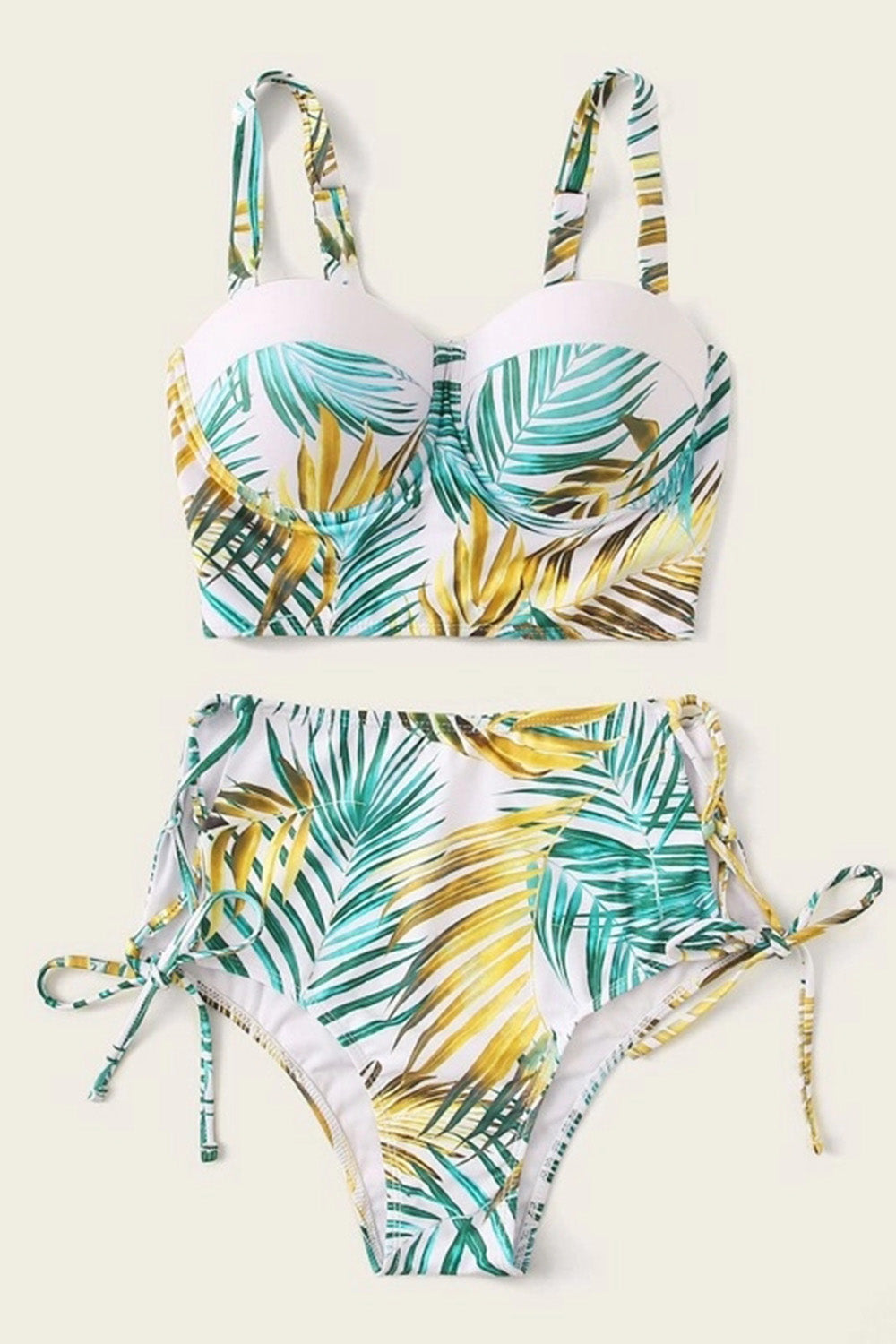 Levoire | Blatt Bustier Taille Haute Bikini Maillot de Bain