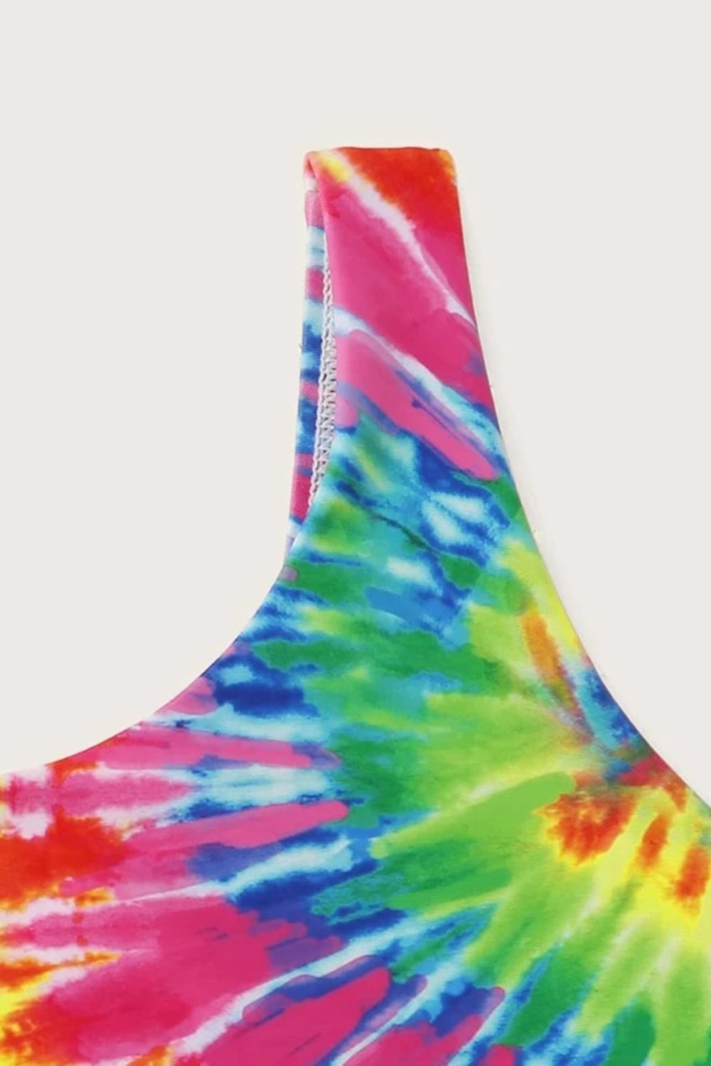 Levoire | Ensemble de bikini à nœud avant tie dye avec short
