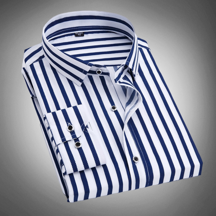 Levoire | Chemise Formelle Rayée Homme Bleu