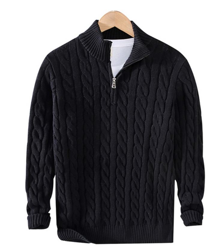 Levoire | Pull À Col Montant Avec Zip Musta