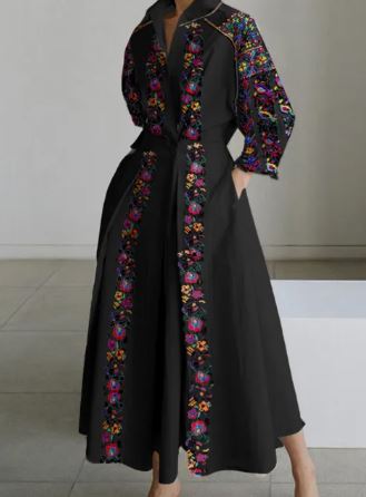 Levoire | Robe En Coton-Lin Vintage Noir