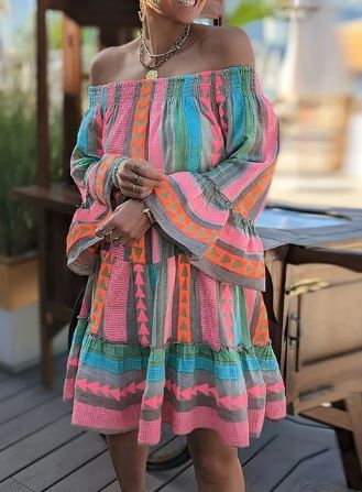 Levoire | Robe Boho Avec Manches Élargies