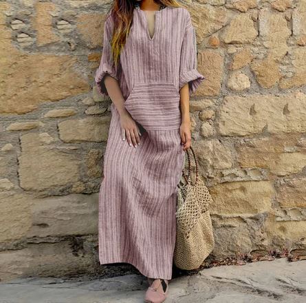 Levoire | Salopette En Coton Rayée Rosa