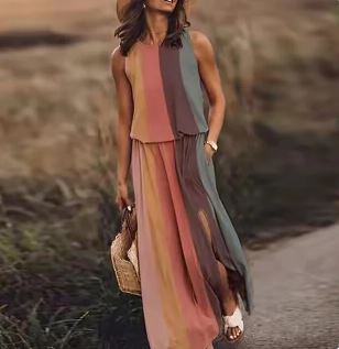 Levoire | Robe fleurie sophistiquée sans manches Aubur