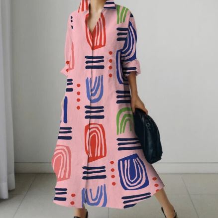 Levoire | Robe Chemise Élégante Pour Femmes Avec Style Rosa