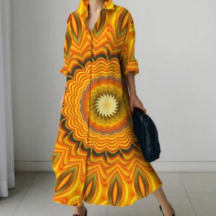 Levoire | Robes D'Été En Finition Élégante Avec Un Beau Design Jaune