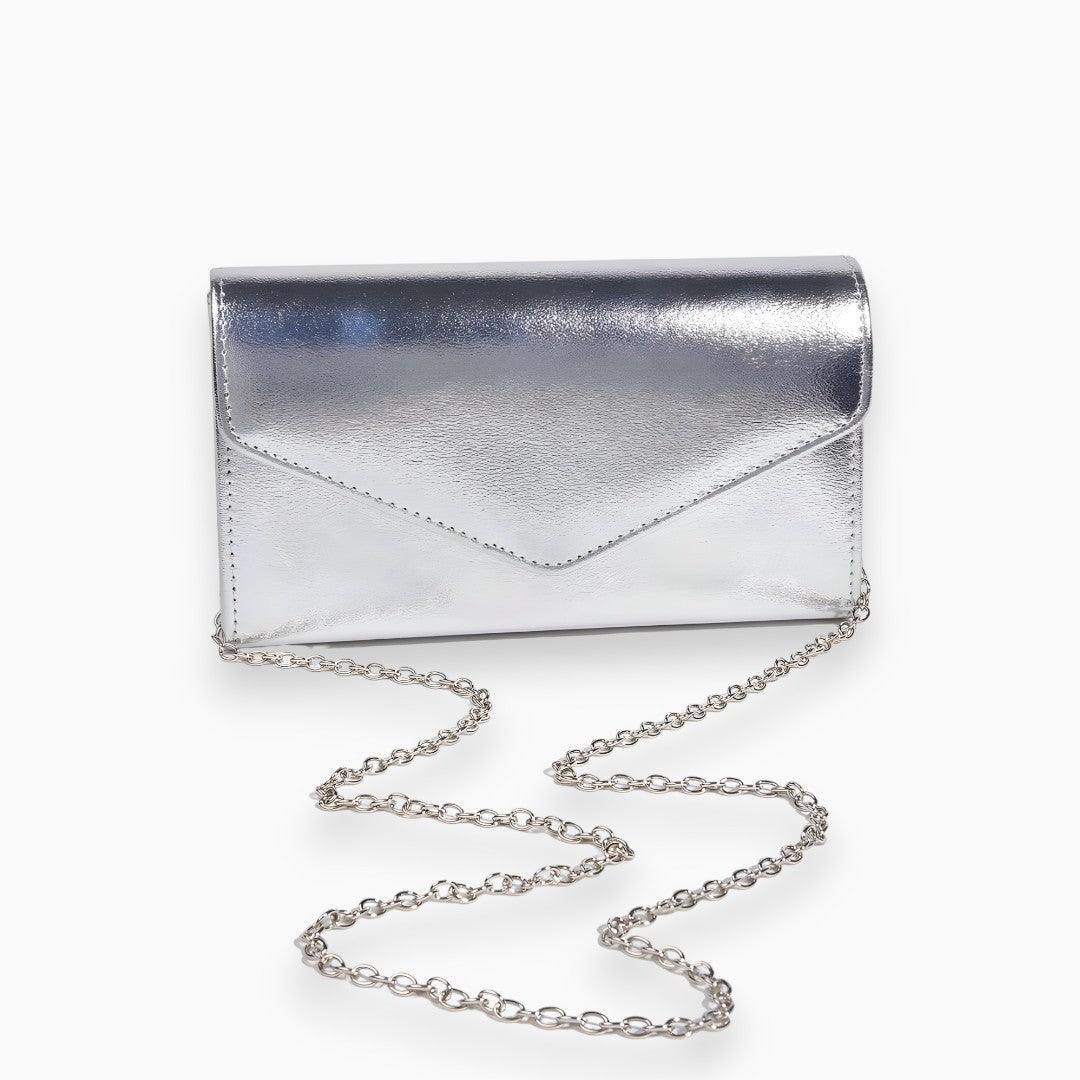 Levoire | Pochette Compacte Avec Chaîne Argent
