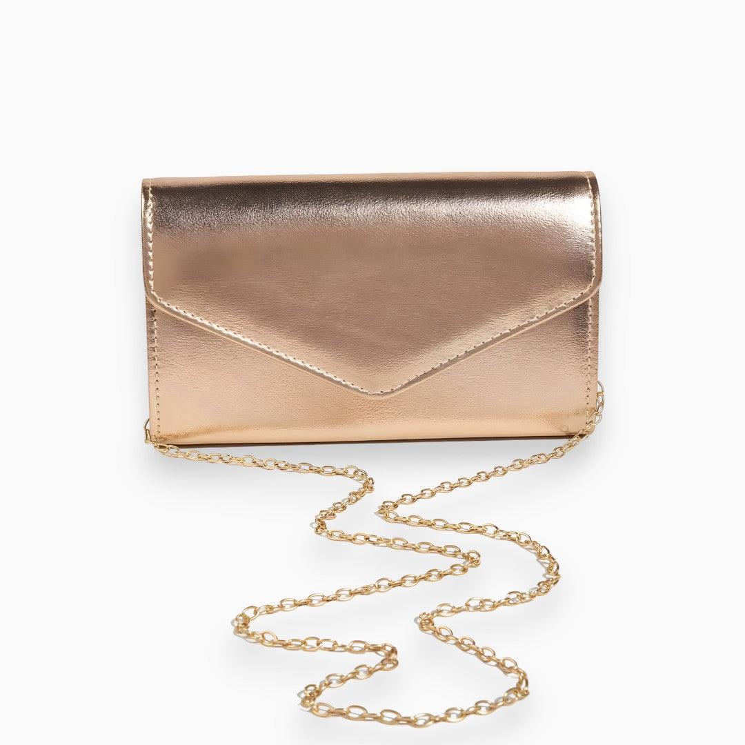 Levoire | Pochette Compacte Avec Chaîne Champagne