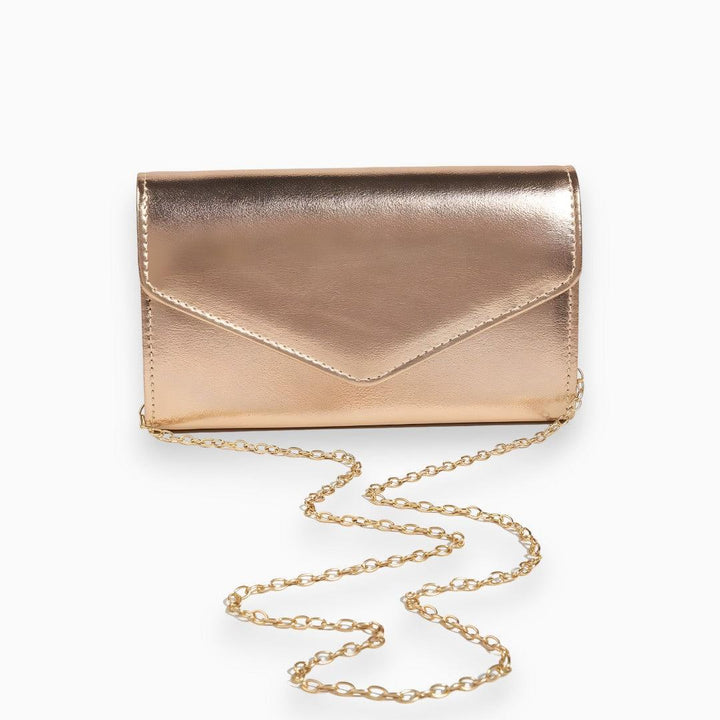 Levoire | Pochette Compacte Avec Chaîne Champagne