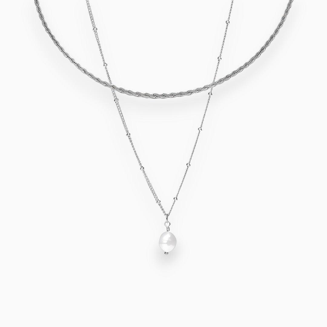 Levoire | Ensemble De Chaînes Élégantes Avec Perle Argent