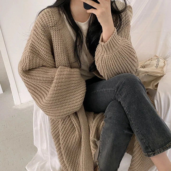 Levoire | Surdimensionné Cardigan Avec Imprimé En Câble