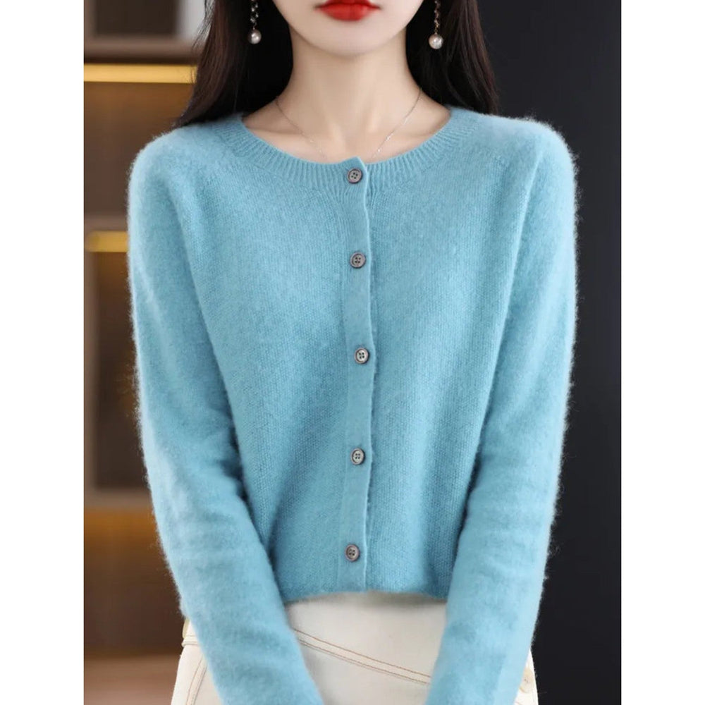 Levoire | Veste En Tricot Classique À Encolure Ronde Pour Femmes