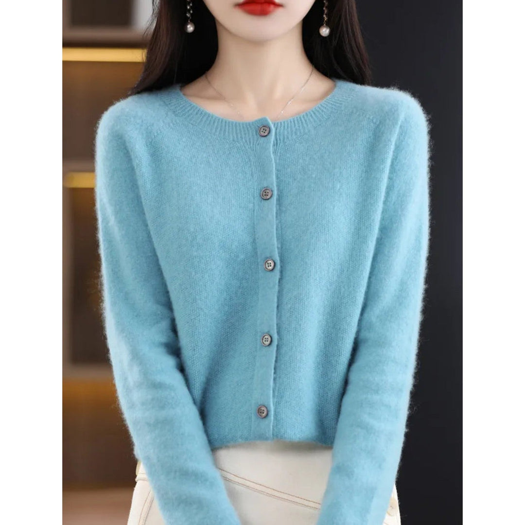 Levoire | Veste En Tricot Classique À Encolure Ronde Pour Femmes