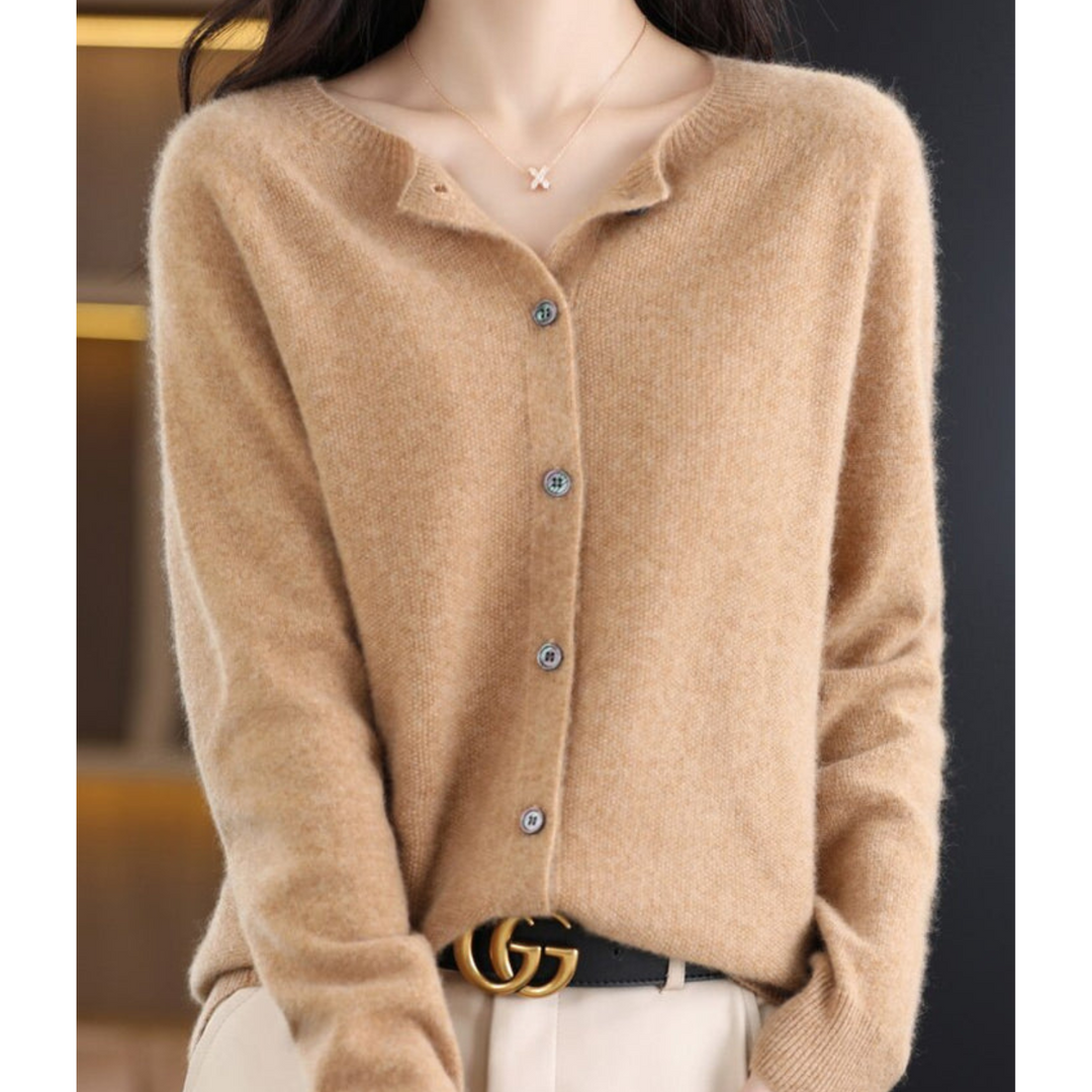 Levoire | Veste En Tricot Luxueuse Pour Femmes Marron clair