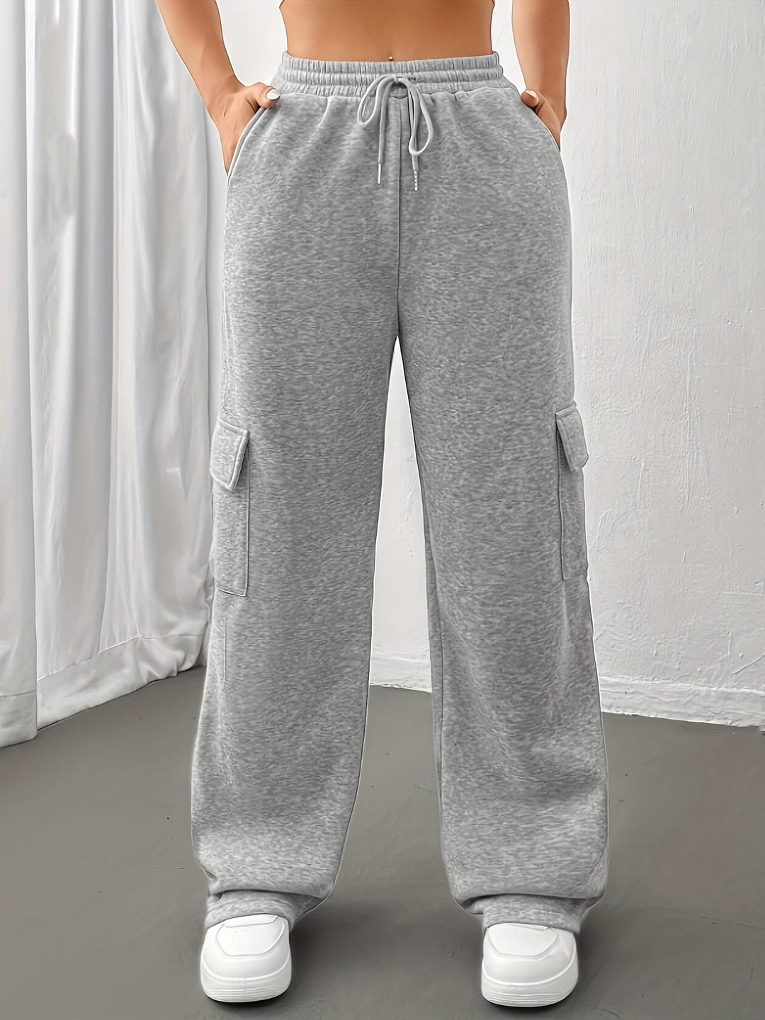 Levoire | Ceinture Élastique Cordon Pantalon De Jogging Large Coupe Pour Femmes Pantalon De Jogging