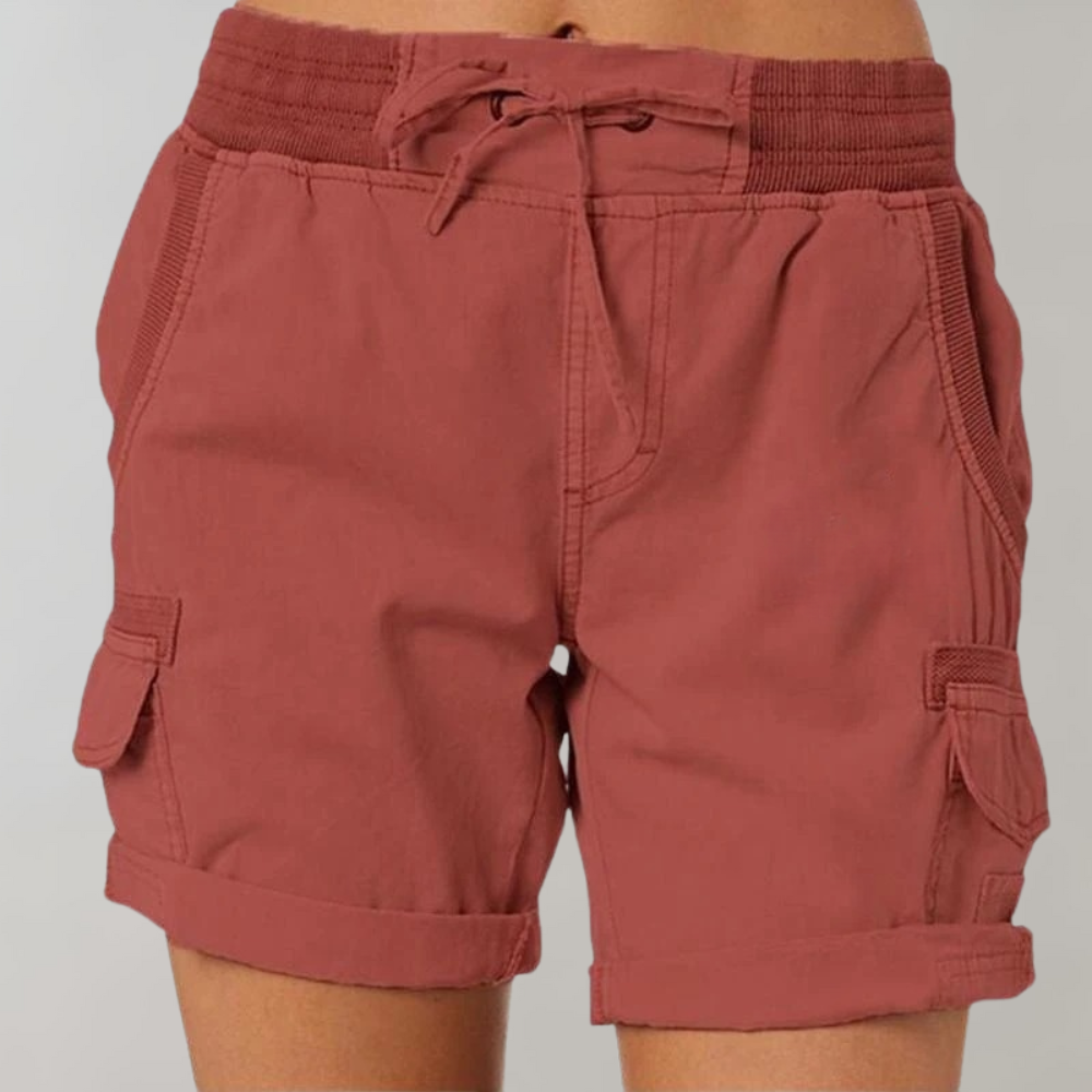 Levoire | Short Pantalon Femme Décontracté Avec Cordons Et Taille Haute Pour L'Extérieur Backsteinrouge