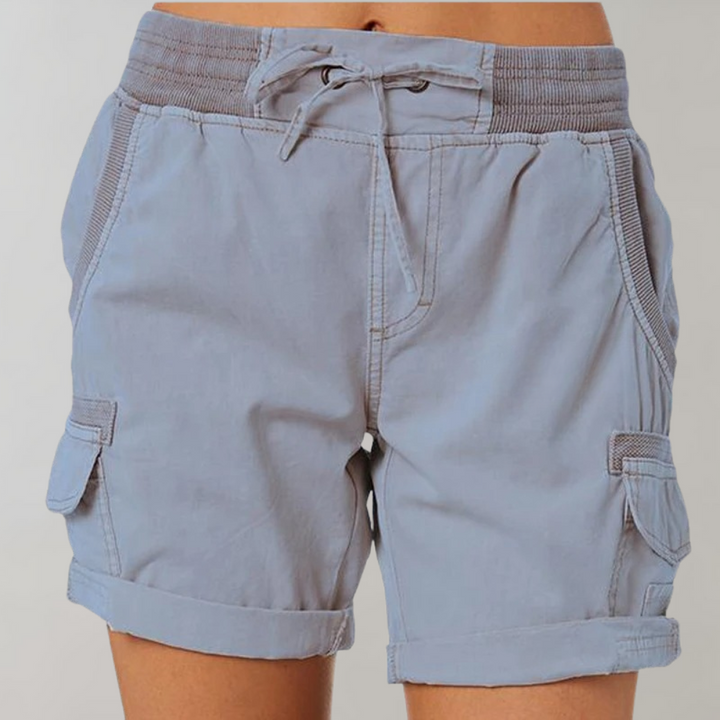 Levoire | Short Pantalon Femme Décontracté Avec Cordons Et Taille Haute Pour L'Extérieur Gris