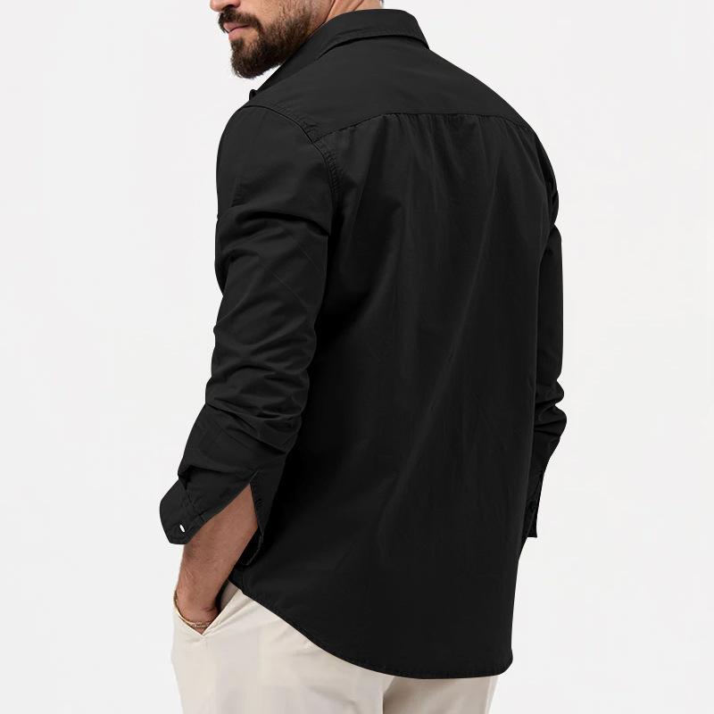 Levoire | Chemise Pour Homme À Manches Longues Avec Patte De Boutonnage Et Poches