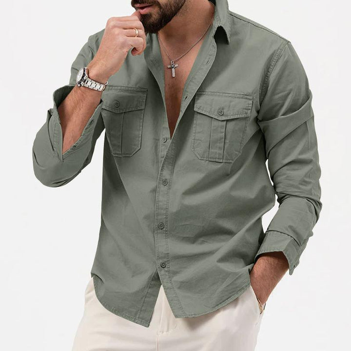 Levoire | Chemise Pour Homme À Manches Longues Avec Patte De Boutonnage Et Poches
