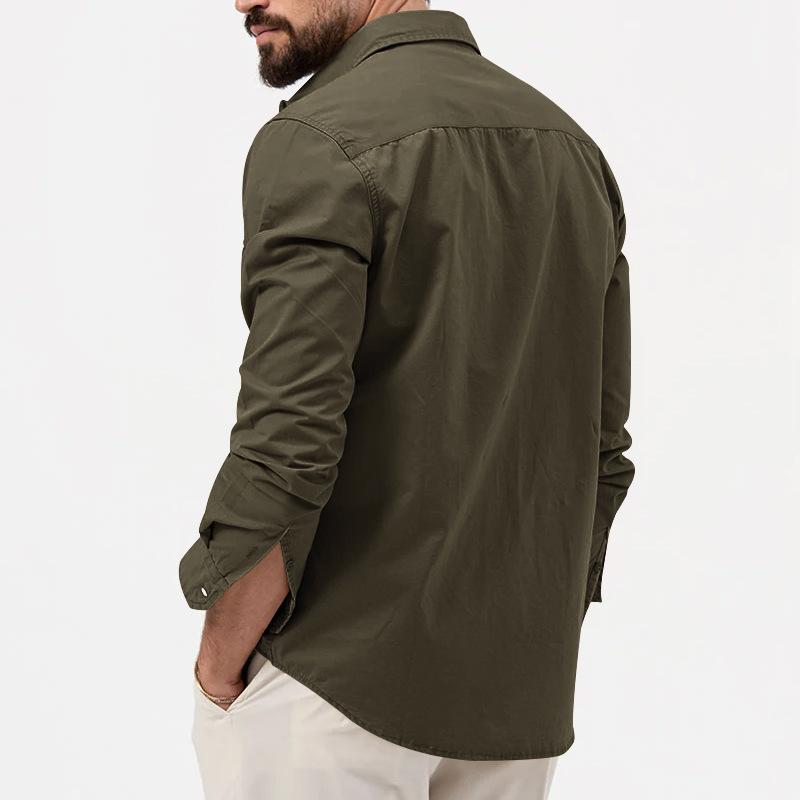 Levoire | Chemise Pour Homme À Manches Longues Avec Patte De Boutonnage Et Poches