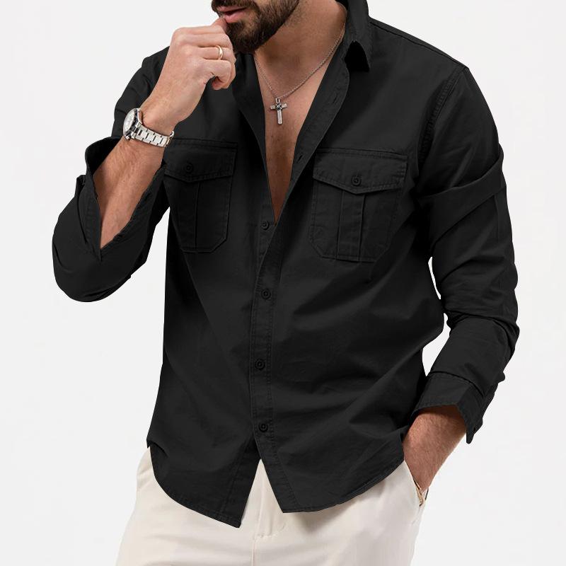 Levoire | Chemise Pour Homme À Manches Longues Avec Patte De Boutonnage Et Poches
