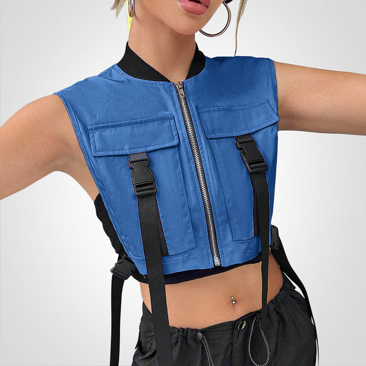 Levoire | Gilet Court Bleu