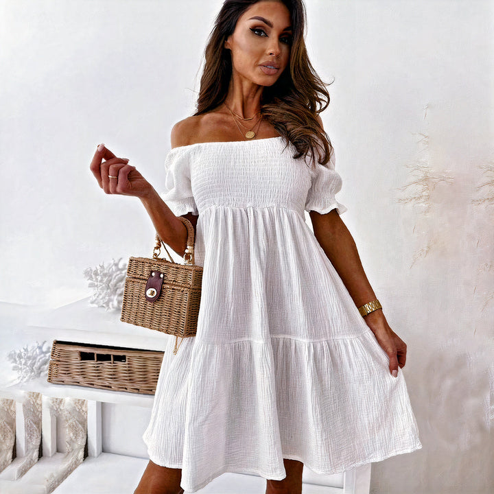 Levoire | Robe D'Été Sans Épaules Pour Femmes Blanc