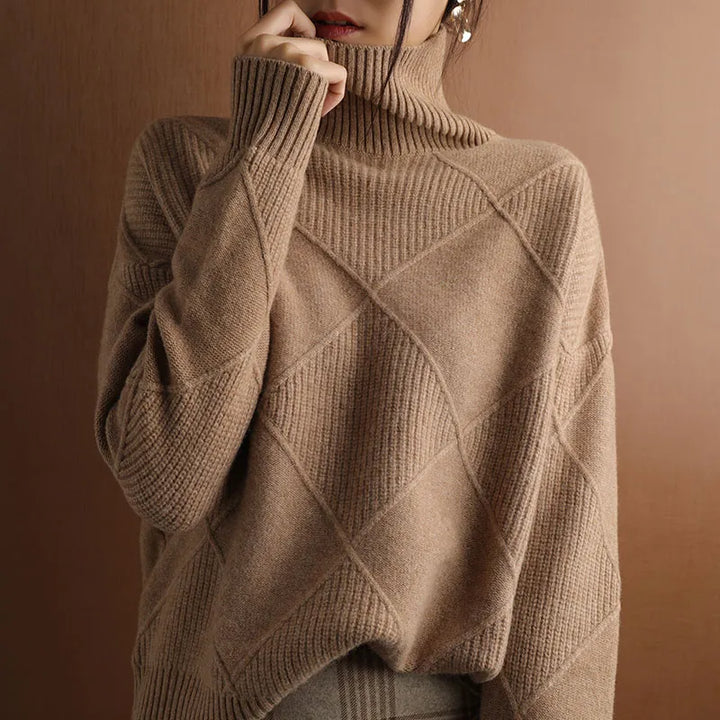 Levoire | Lotus Col Roulé Zipfel Tricot Braun